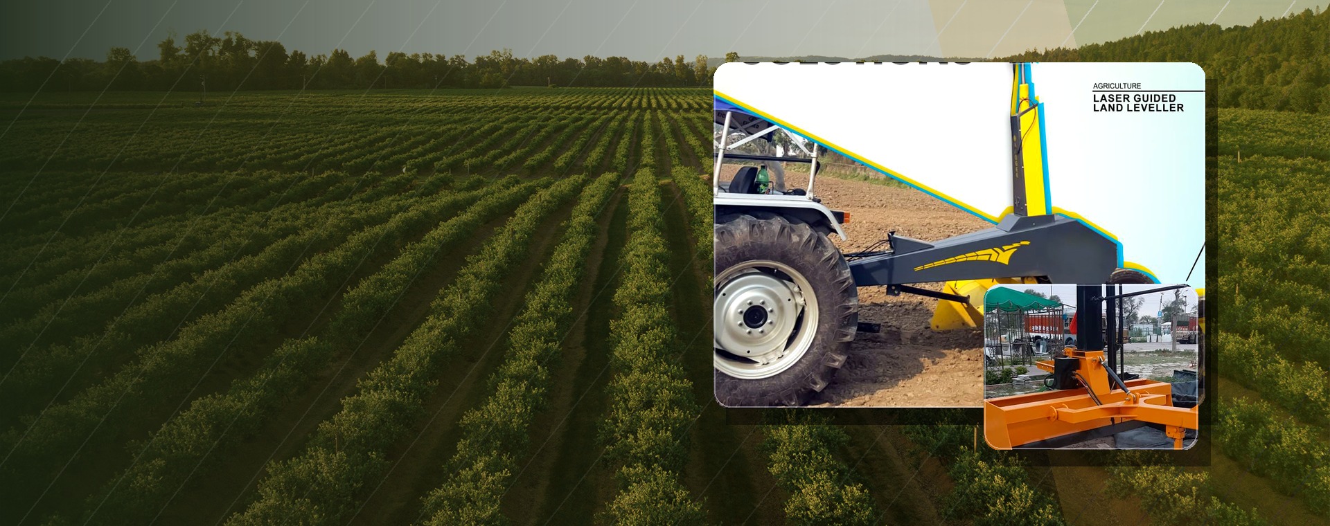 Laser land leveller equipment banner