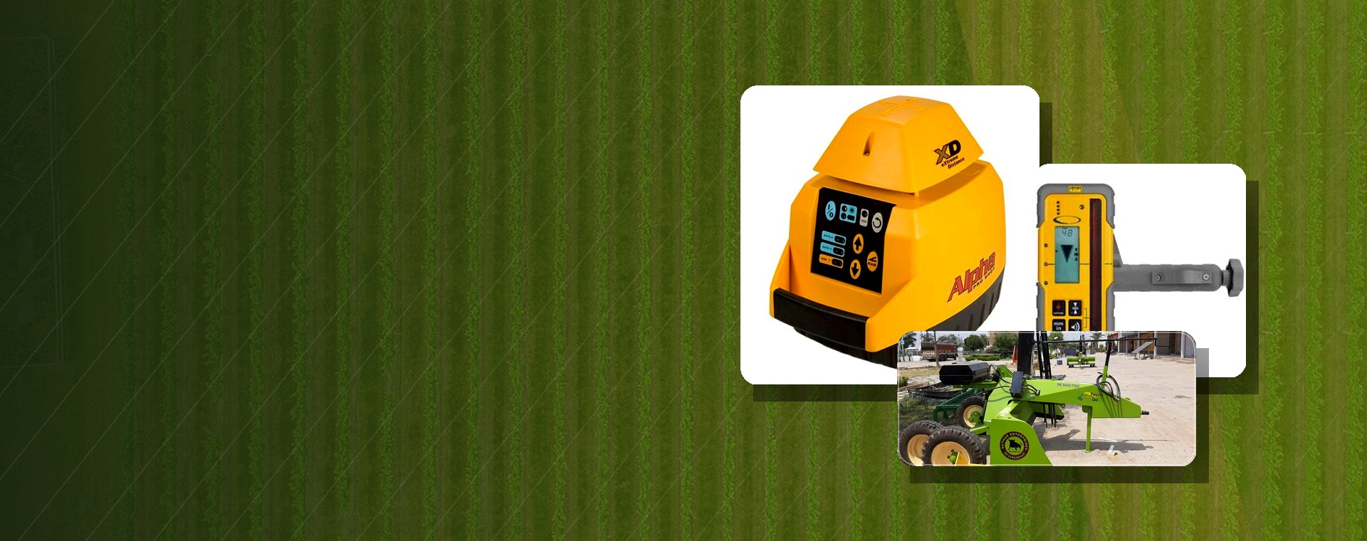 Laser transmitter and receiver equipment banner
